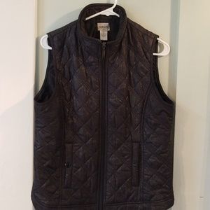Chico's Metallic-flecked Quilted Vest